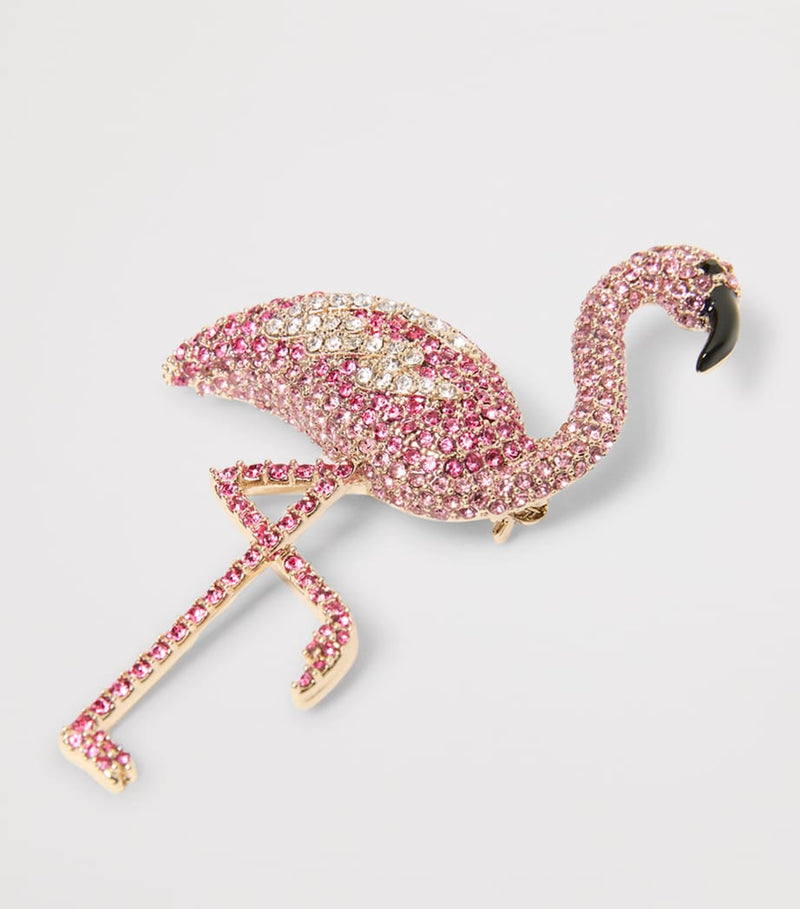 Weekend Max Mara embellished flamingo brooch (British brand)