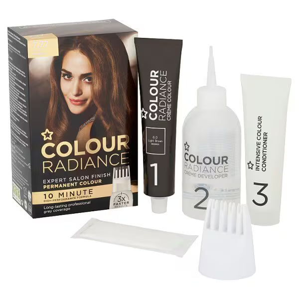 Superdrug Permanent Hair Dye Silky Brown 7.77 (British brand)