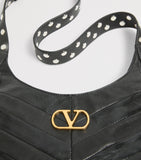 Valentino Garavani small leather Hoboho shoulder bag, imported from the UK