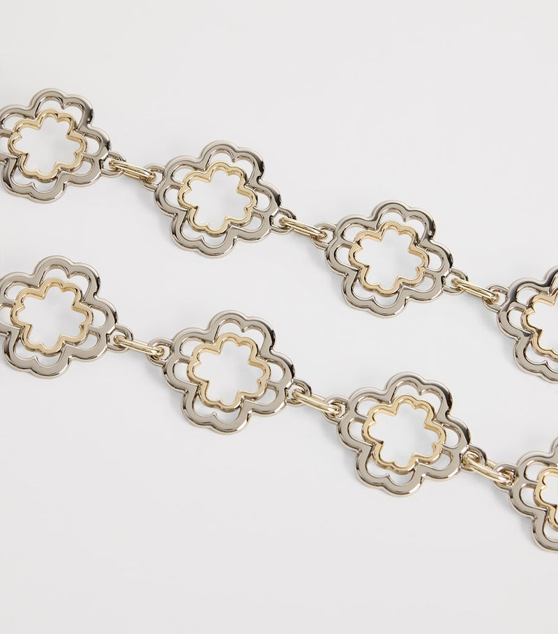 Maje Clover Chain Belt brass charm accessory (British brand)