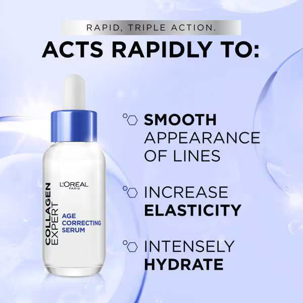 L'Oréal Collagen Expert Peptide Serum 30ml, imported from the UK
