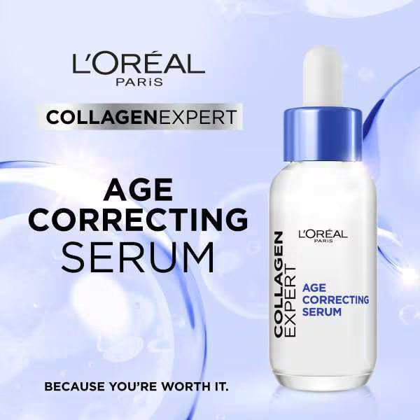 L'Oréal Collagen Expert Peptide Serum 30ml, imported from the UK