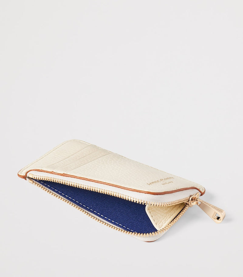 Aspinal of London leather zipped coin and card holder, imported from the UK