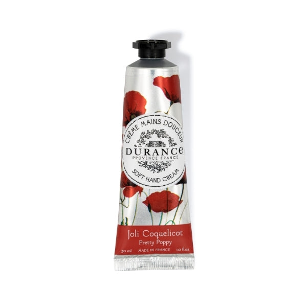 Durance pretty poppy soft hand cream 30ml - French product