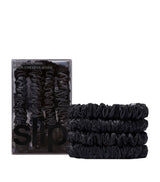 Harrods Slip Pure Silk Skinny Scrunchies Hair Bands Set of 4- Buy online at McGrocer