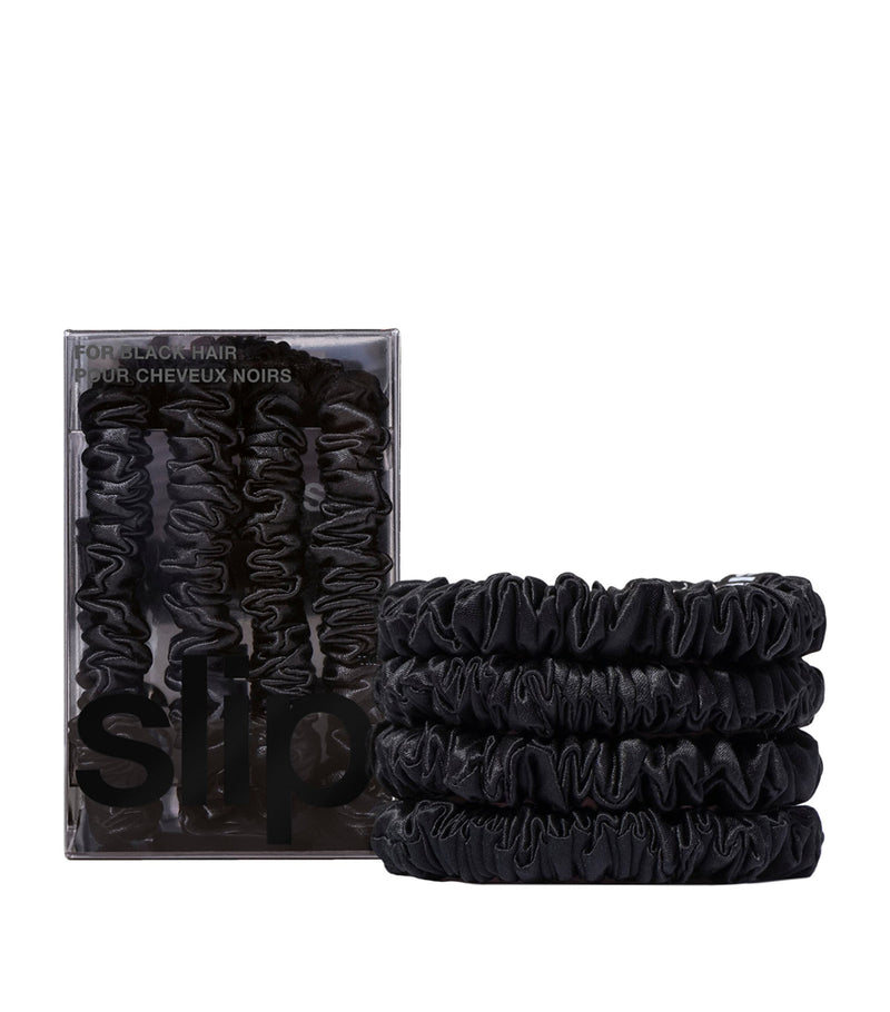 Slip Pure Silk Skinny Scrunchies Set of 4 (British brand)