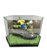 Harrods Leipzig Galleries Autographed Ronaldinho Gaúcho Football Boot Display - 20cm x 31cm x 20cm- Buy online at McGrocer