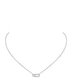 Messika Move Uno white gold diamond necklace 0.22ct, UK version