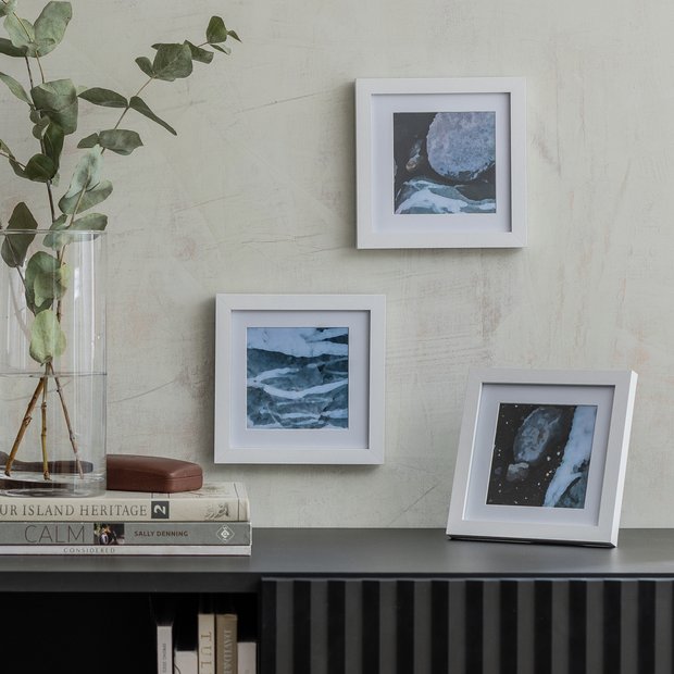 Habitat white picture frames set of 3 17x17cm, UK version