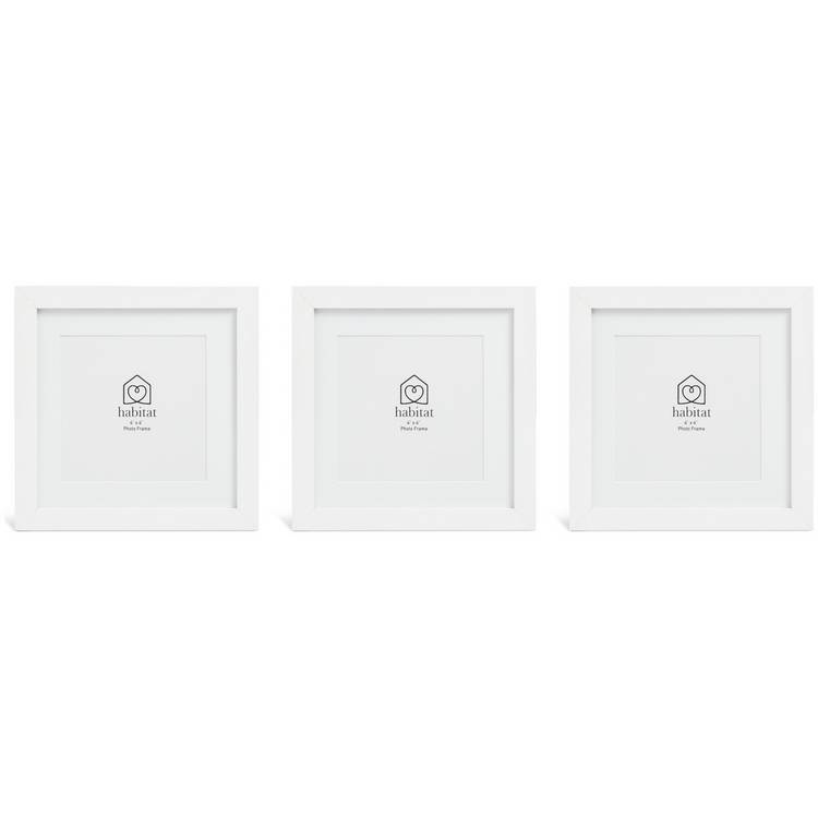 Habitat white picture frames set of 3 17x17cm, UK version