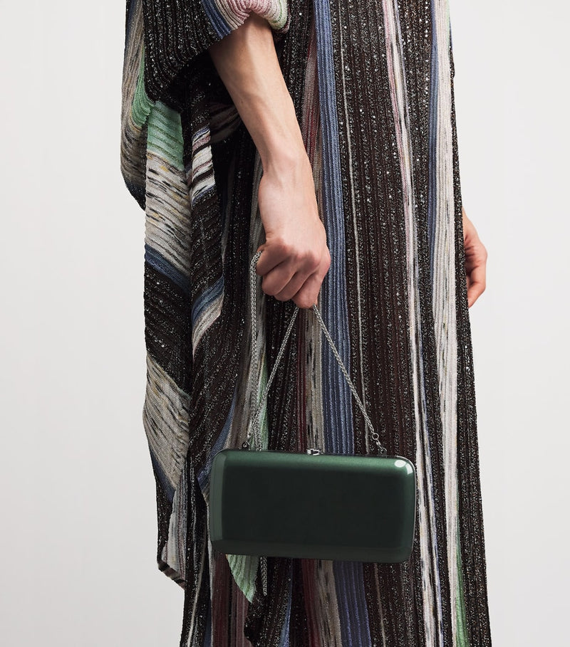Jeffrey Levinson Finley mirrored clutch bag (British brand)