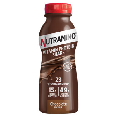 Nutramino chocolate flavour vitamin protein shake 325ml, imported from the UK