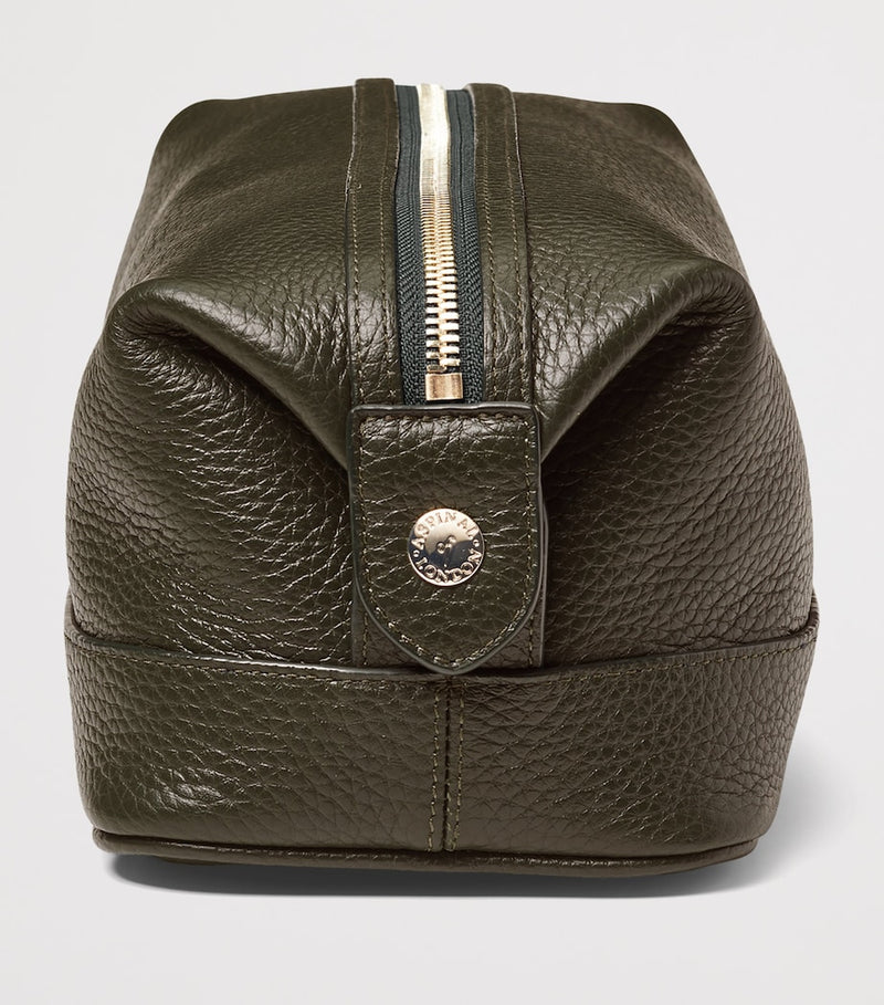 Aspinal of London Reporter leather wash bag, imported from the UK