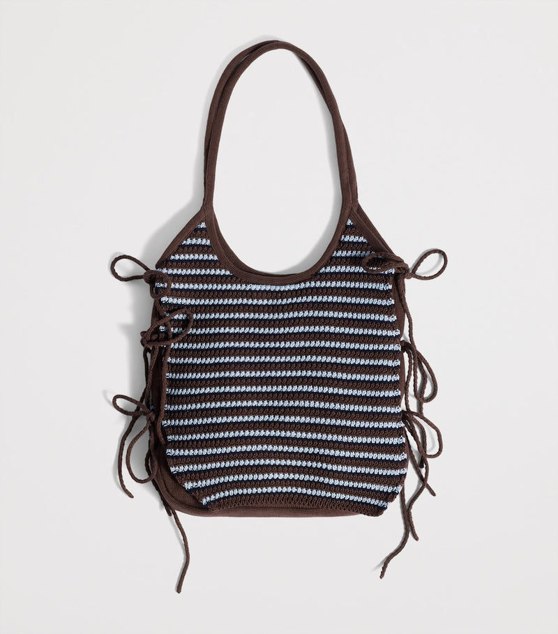 Miu Miu Crochet Ivy Tote Bag woven cotton, UK version