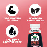 Arla strawberry raspberry protein milk drink 482ml - British product