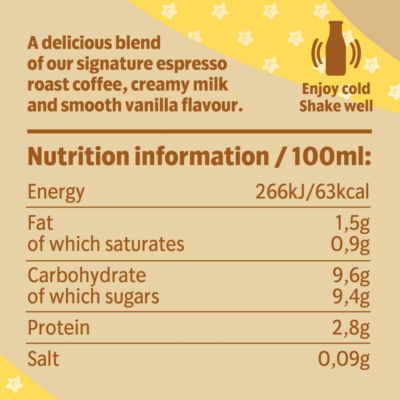 Starbucks vanilla iced coffee 250ml (British brand)