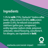 Starbucks protein drink chocolate mocha 330ml, imported from the UK