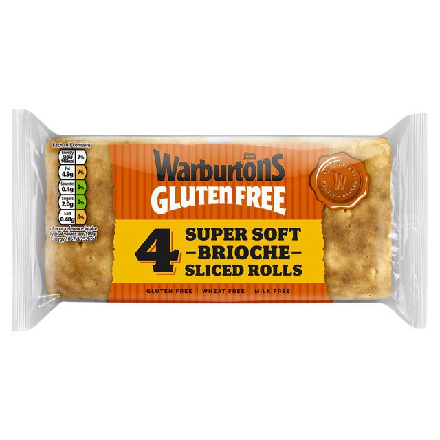Warburtons Gluten Free Brioche Rolls 4 per pack