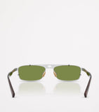 Brunello Cucinelli Paloma rectangular titanium sunglasses, UK version