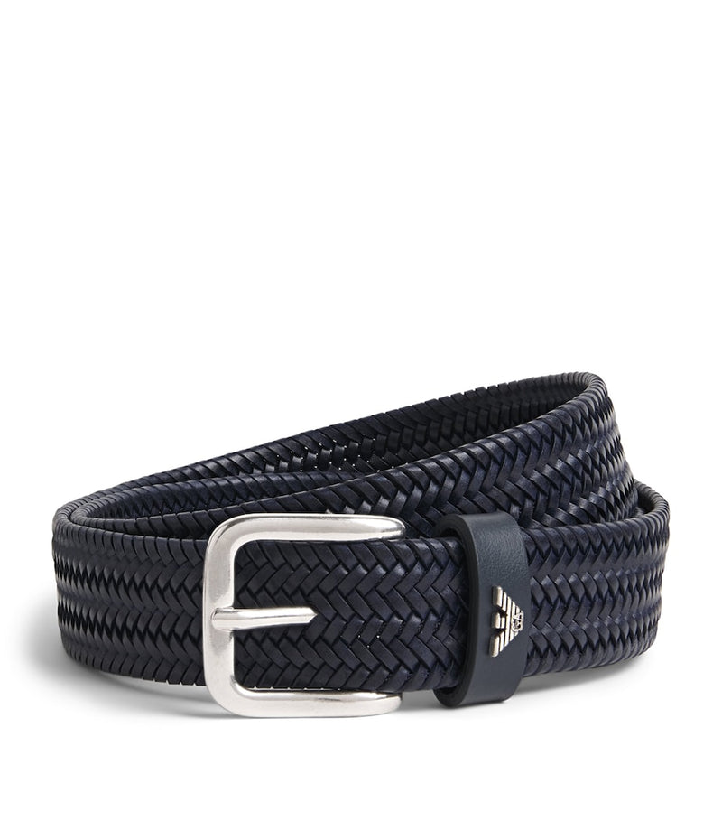 Emporio Armani woven leather belt 3cm - British product