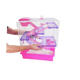 Rosewood Pico Hamster Cage X-Large Pink and Purple (British brand)