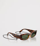 Vogue Pillow Sunglasses with tortoiseshell pattern and chain - British product