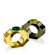 Harrods Reflections Copenhagen Set of 2 Crystal Shelby Napkin Rings- Buy online at McGrocer