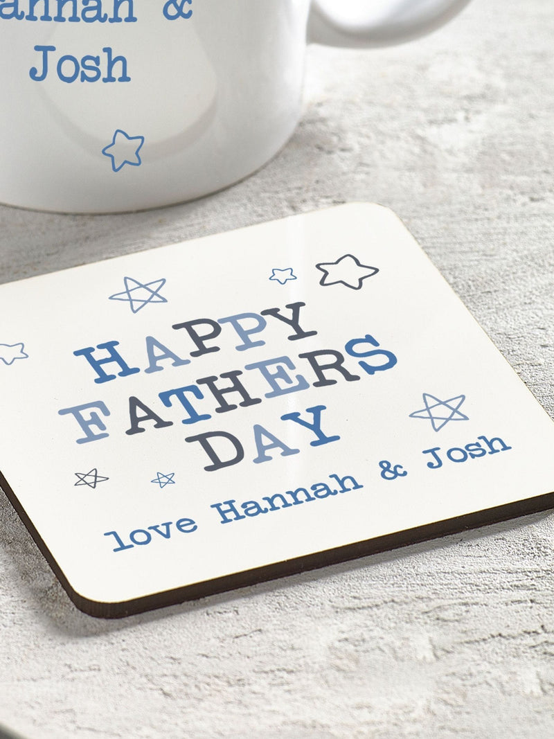 Loveabode personalised Father's Day mug and coaster set, UK version