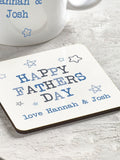 Loveabode personalised Father's Day mug and coaster set, UK version