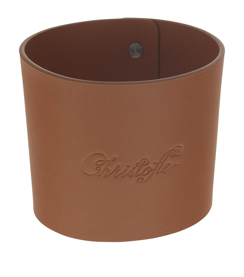 Christofle leather Objets Miroir coffee cup ring, imported from the UK