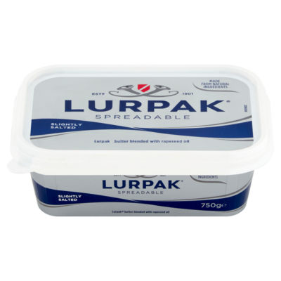 Lurpak slightly salted spreadable blend 750g (British brand)
