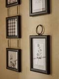 Black salvage hanging photo frame set of 5 - British product