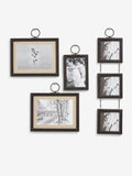 Black salvage hanging photo frame set of 5 - British product