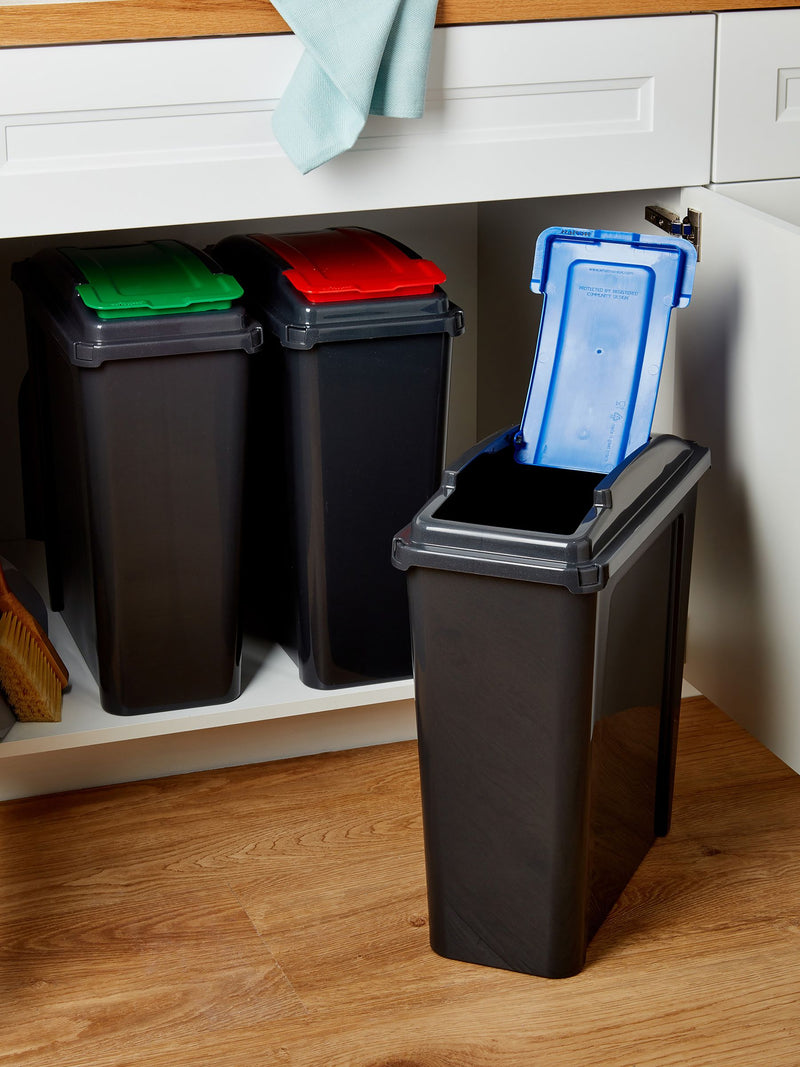 Wham grey recycle bin set 25L (British brand)