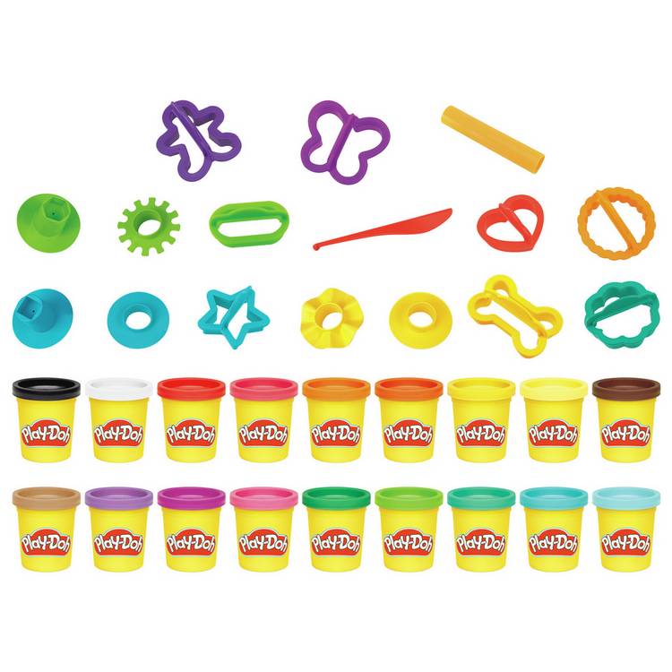 Play-Doh Super Colour Kit modelling clay set 18 tubs, imported from the UK