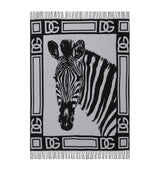 Harrods Dolce&Gabbana Casa Cashmere Zebra DG Throw Blanket 140cm x 180cm- Buy online at McGrocer