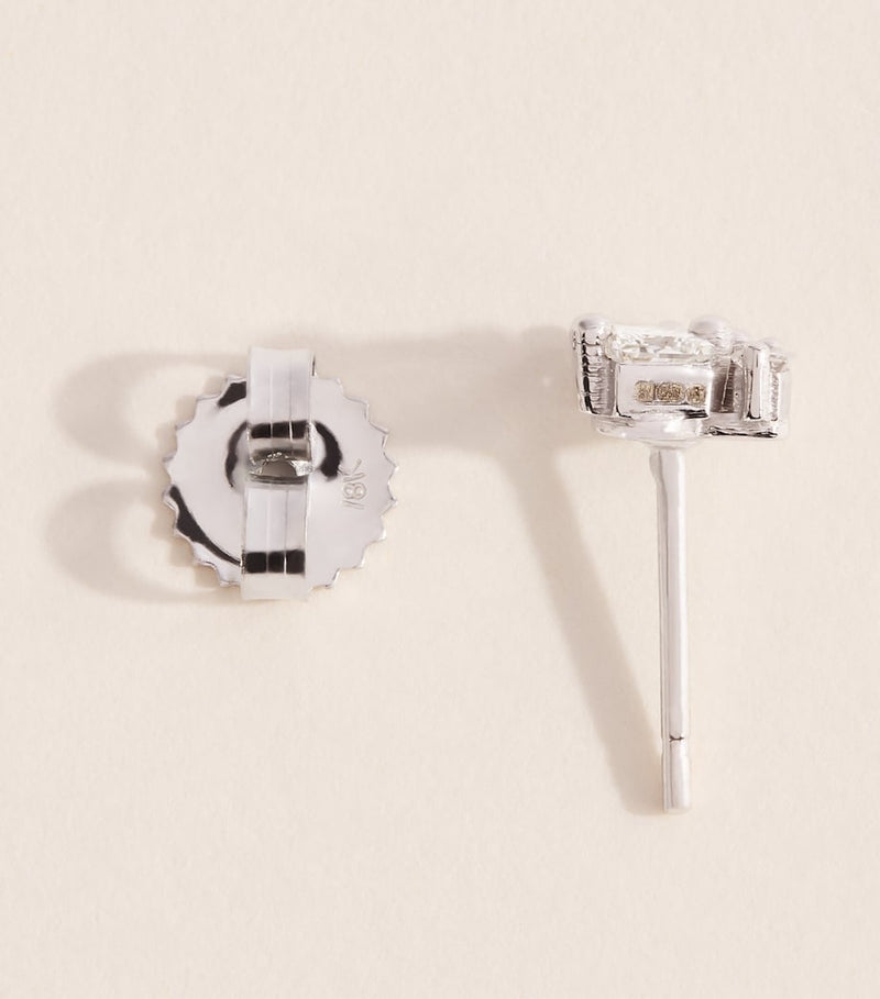 Suzanne Kalan diamond princess cluster stud earrings - British product