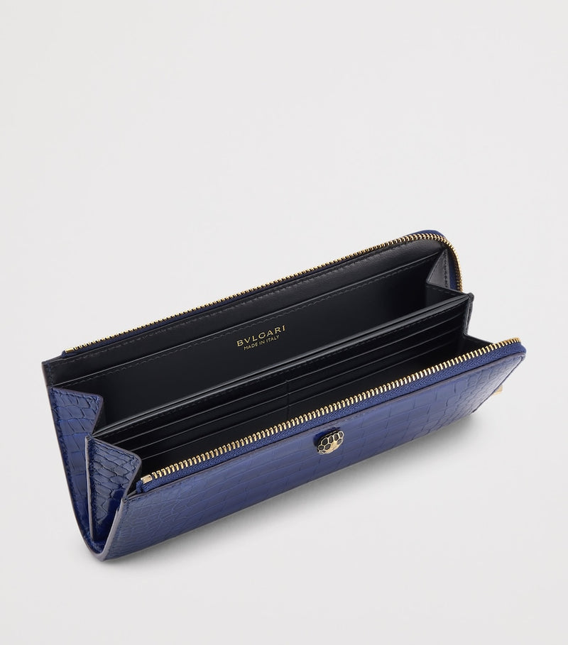 Bvlgari Serpenti Forever alligator leather wallet (British brand)
