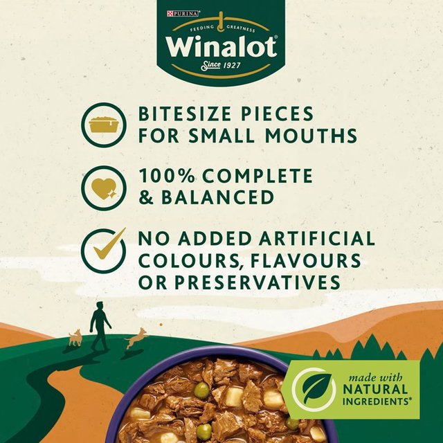 Winalot Meaty Chunks Small Dog Mixed in Gravy Wet Dog Food 40 x 100g GOODS M&S