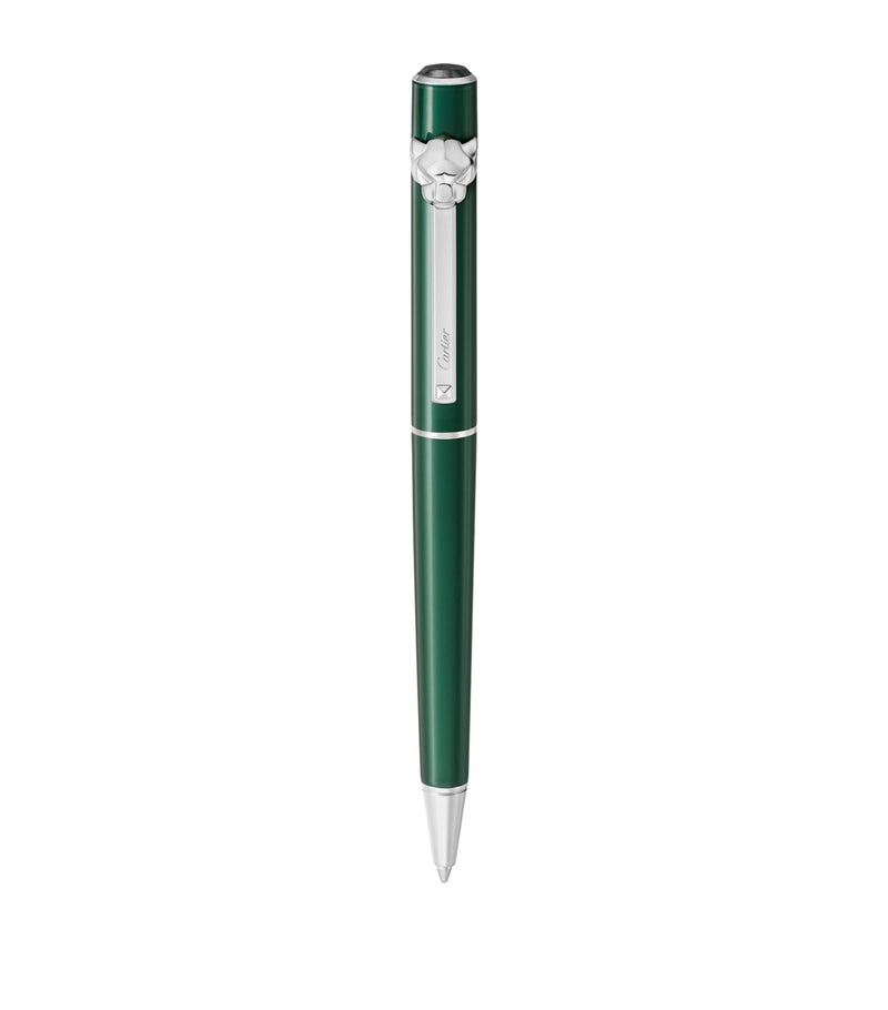 Cartier ballpoint pen with palladium hardware and glossy lacquer 13cm - British product