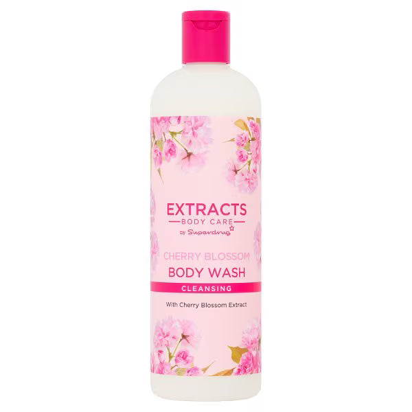 Superdrug Extracts Cherry Blossom Body Wash 500ml (British brand)