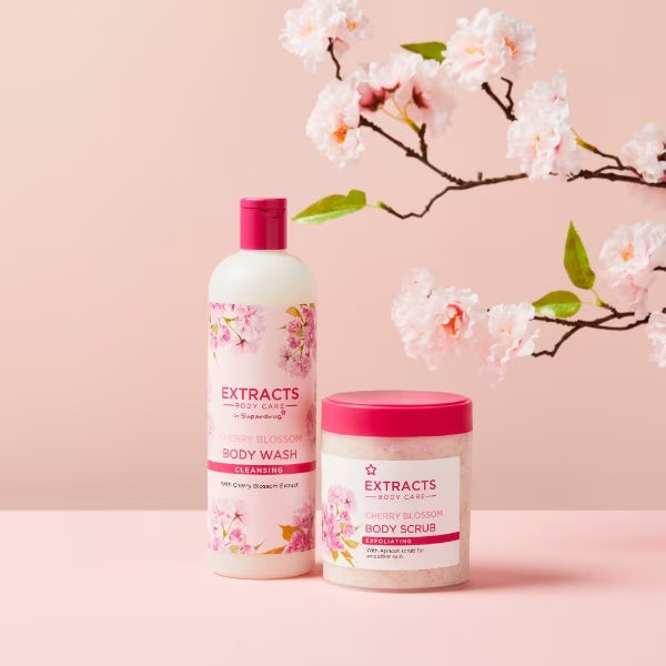 Superdrug Extracts Cherry Blossom Body Wash 500ml (British brand)
