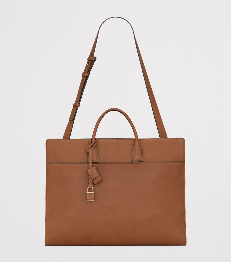 Saint Laurent Sac Du Jour leather briefcase with padlock, imported from the UK