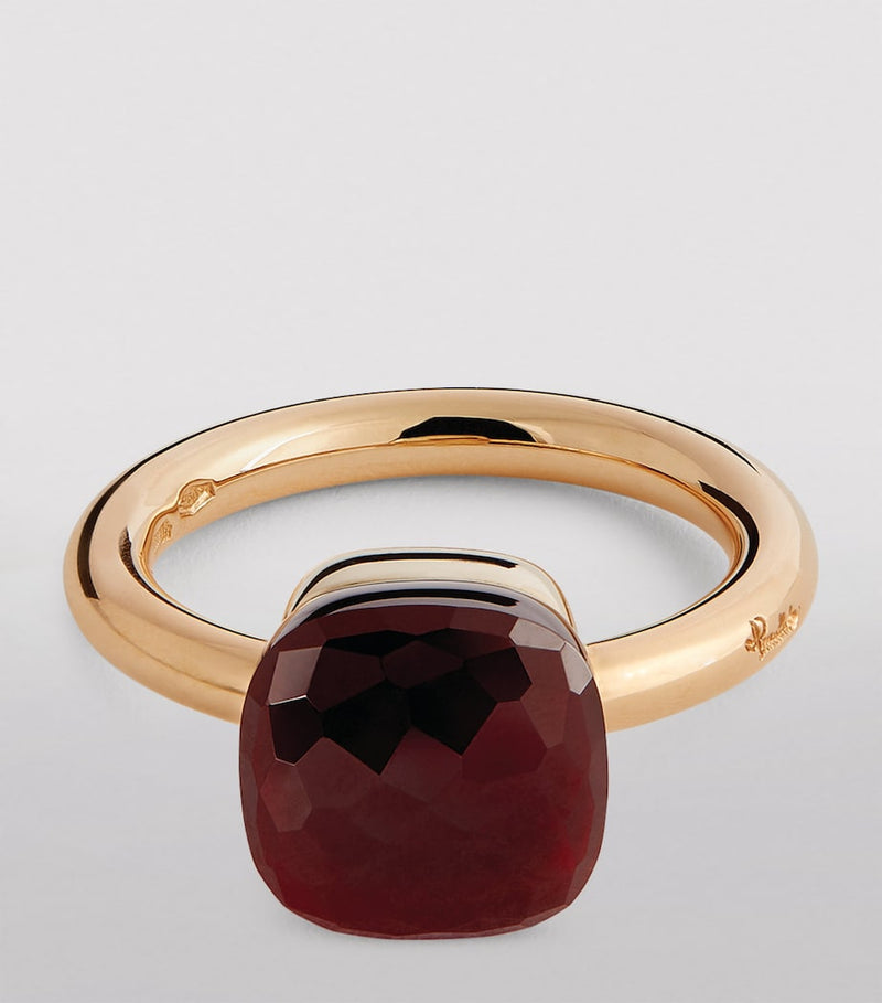 Pomellato Nudo Classic Ring garnet mixed gold - British product