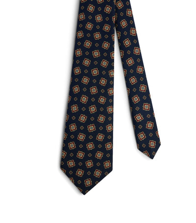 Harrods Dunhill Mulberry Silk Printed Tie- Buy online at McGrocer