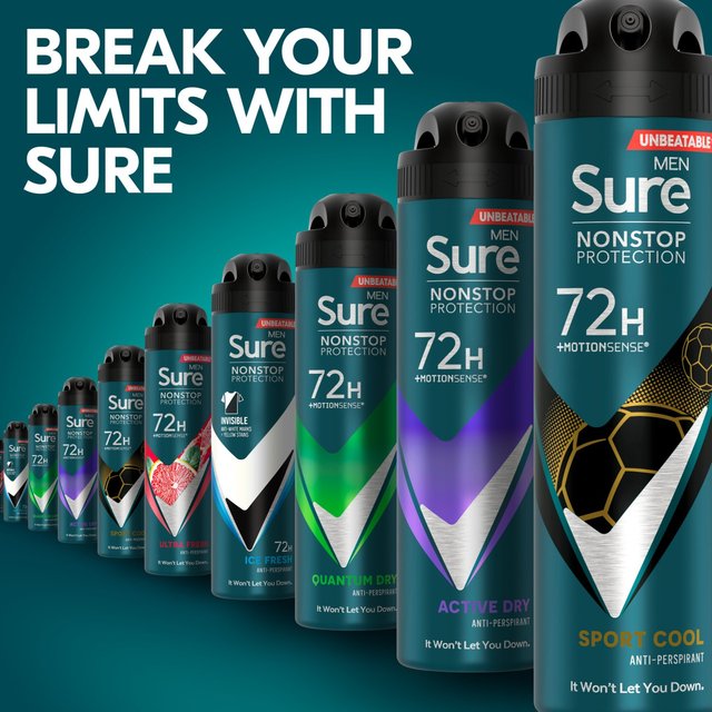 Sure Men 72hr Nonstop Protection Sport Cool Antiperspirant Deodorant 150ml GOODS M&S