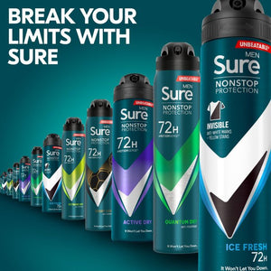 Sure Men 72hr Nonstop Protection Quantum Dry Antiperspirant Deodorant 250ml