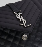 Saint Laurent medium envelope matelassé shoulder bag (British brand)