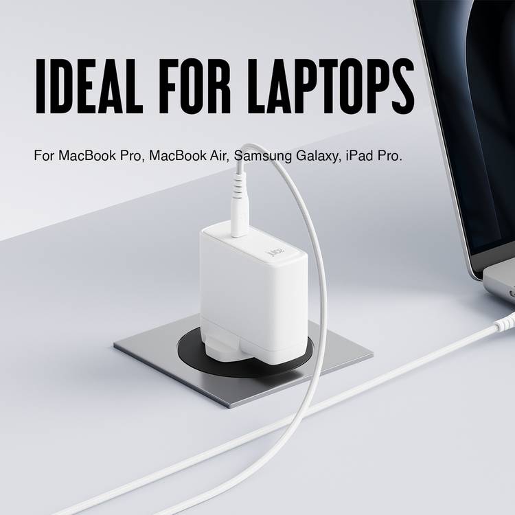 Juice 100W GaN USB-C laptop charger with 2m cable - British product