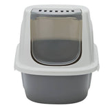 Front opening cat litter tray grey (British brand)
